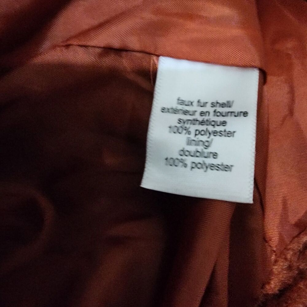 Maurices Fall Orange Rust Sleeveless Soft Fuzzy Sherpa Vest Size 1X - Picture 4 of 12